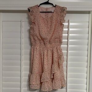 Cat & Jack Pink Floral Ruffle Casual Dress